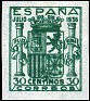 Spain - 1936 - Escudo Armas - 30 CTS - Verde - España, Escudo - Edifil NE 57 - Escudo de España - 0